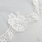 White Floral Lace Nylon Floor Length Wedding Veil