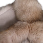 Brown Frost Fox Fur Neck Warmer Winter Scarf