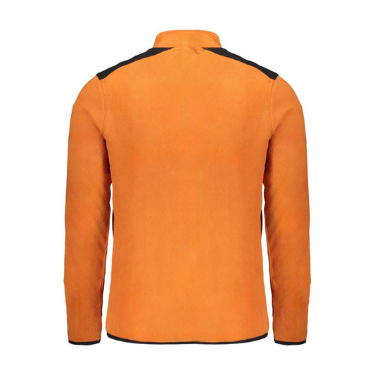 Orange Polyester Men Sweater