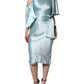 Mint Green Silk Fit Cut One Shoulder Dress