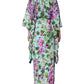 Multicolor Floral Silk Stretch Wrap Dress