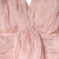 Pink Silk Strapless Maxi A-line Gown Dress