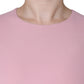 Pink A-line Viscose 3/4 Sleeves Dress