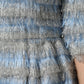 Light Blue Silver Jacquard A-line Midi Dress