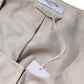 Beige Cotton Long Sleeves Round Neck Blazer Jacket