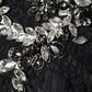 Black Jacquard Crystal Floral Jacket Blazer