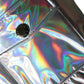 Silver Iridescent Puffer Full Zip Coat Jacket