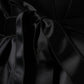 Black Polyester Organza Belted Coat Jacket