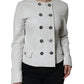 White Double Breasted Blazer Coat Jacket