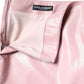 Glossy Pink Cotton High Waist Mini Skirt