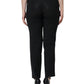 Black Polyester High Waist Tapered Pants