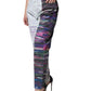 Multicolor Cotton Stretch High Waist Denim Jeans