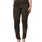 Brown Leopard Cotton Skinny Denim Jeans