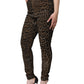 Brown Leopard Cotton Skinny Denim Jeans