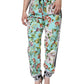 Green Floral Mid Waist Jogger Women Pants