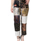 Multicolor Patchwork Jacquard High Waist Pants