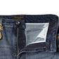 Dark Blue Cotton Tattered Skinny Denim Jeans