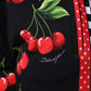 Black Red Cherry Mid Waist Jogger Pants