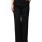 Black Cashmere Mid Waist Women Boot Cut Pants