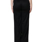 Black Cashmere Mid Waist Women Boot Cut Pants