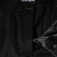 Black Cashmere Mid Waist Women Boot Cut Pants