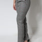 Gray Plaid Wool Mid Waist Women Tapered Pants