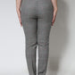 Gray Plaid Wool Mid Waist Women Tapered Pants