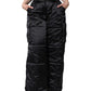 Black Quilted High Waist Women Boot Cut Pants