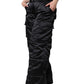 Black Quilted High Waist Women Boot Cut Pants