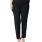 Black High Waist Tapered Women Pants