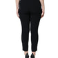 Black Viscose High Waist Tapered Pants