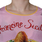 Pink Silk Araneine Siciliana Print Short Sleeves Top