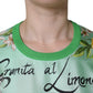 Green Silk Granita Al Limone Long Sleeves Sweater