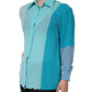 Multicolor Long Sleeve Button Blouse Top