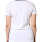 White Eleganza Print Cotton Short Sleeves T-shirt