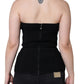 Black Bustier Sleeveless Corset Blouse Top