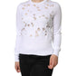 White Lace Cut Out Long Sleeves Pullover Sweater