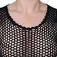 Black Mesh See Through Sleeveless Tank Top