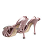 Pink Keira Crystal Heels Sandals Shoes