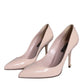 Beige Patent Leather High Heels Pumps Shoes