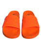 Orange Rubber Slides Sandals Beachwear Shoes