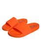 Orange Rubber Slides Sandals Beachwear Shoes