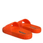 Orange Rubber Slides Sandals Beachwear Shoes