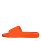 Orange Rubber Slides Sandals Beachwear Shoes