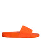 Orange Rubber Slides Sandals Beachwear Shoes