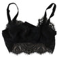 Black Floral Lace Stretch Bralette Underwear