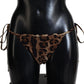 Brown Leopard Print Swimsuit Swimwear Bikini Bottom