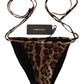 Brown Leopard Print Swimsuit Swimwear Bikini Bottom