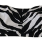 Black White Zebra Bandeau Swimwear Bikini Top