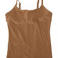 Brown Nylon Stretch Sleeveless Top Underwear